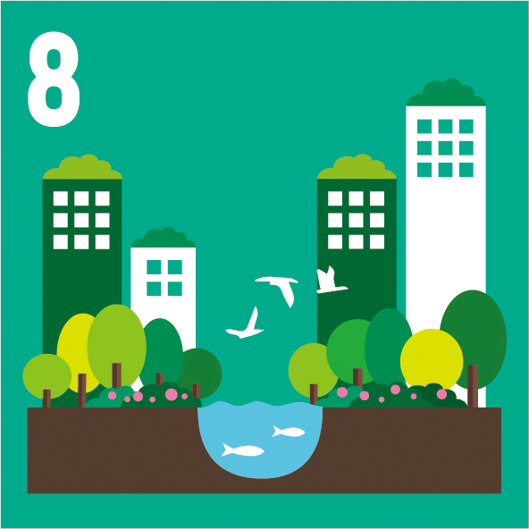 8. Widely adopted naturebased solutions and upgraded urban bluegreen spaces